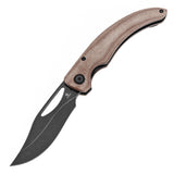 Tenable Gideon Folding Knife Brown Micarta Handle (3.5'' Blackwash Nitro V Blade) Dead Sober Design--T1119A2