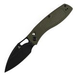 Pre Order | Heron Folding Knife - 3.13" Nitro V Blade| Olive Green G10 Handle with Diamond Pattern| Johan Jordaan - B2124V5