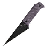 Pre-Order：Ships by Aug. 20 | Tenable ToothPik Fixed Blade | 3.04“ Blackwash 14C28N Blade | Purple Micarta Handle | Pinkerton Knives Design - G020A1
