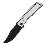 Tenable Bison Folding Knife | 3.24'' Blackwash Nitro V Blade | Black & White G10 with Frag Pattern Handle | Ray Laconico Knives Design | B2108A1