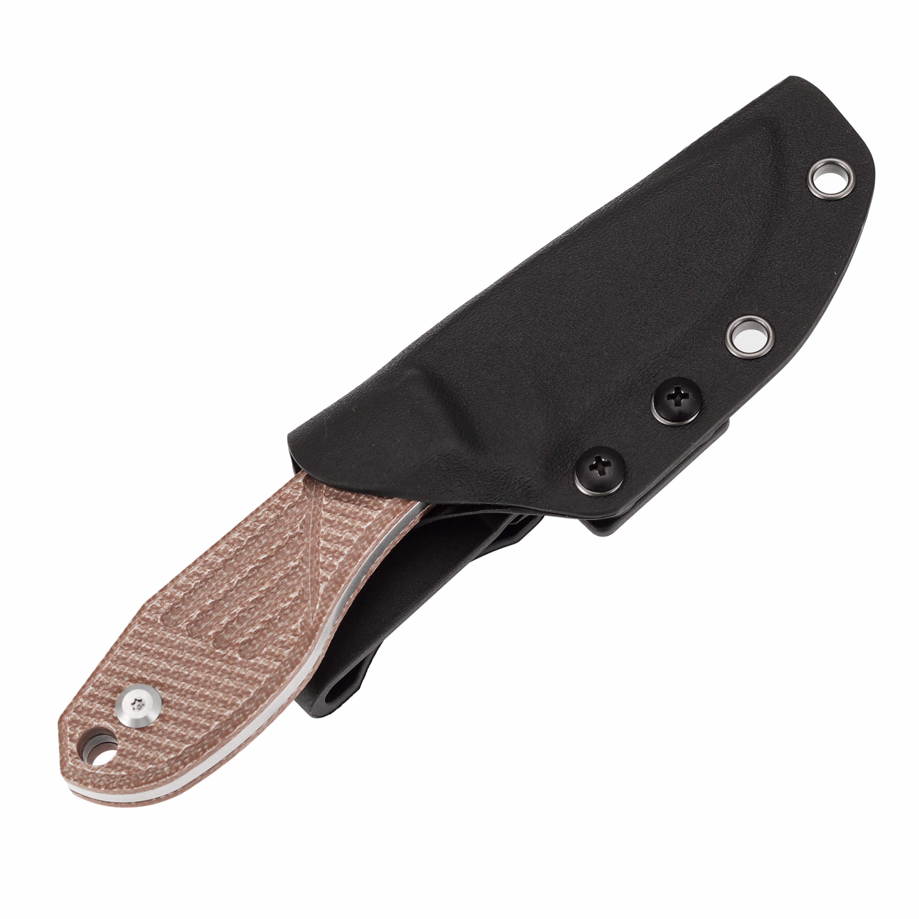 Tenable Tiny Dancer Fixed Blade –Brown Micarta Handle – 3.17