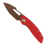 Tenable Link Folding Knife | 3.0" Rose Gold 14C28N | Coarse-textured Red G10 | Triple Stripe Knives Design | B1068A3