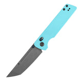 Tenable Anomaly Cross Bar Lock Knife | 3.14“ Damascus Blade | Blue G10 Handle | Pinkerton Knives Design | B2038V3