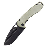 Tenable Bömbur Folding Knife Green Micarta Handle (3.53'' Blackwash D2 Blade) Midgards Messer Design--T1054A4