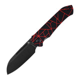 Tenable Rango Folding knife | 3.41" Blackwash 14C28N Blade | Black & Red G10 Handle | Steven Kastner Design - B1120A1