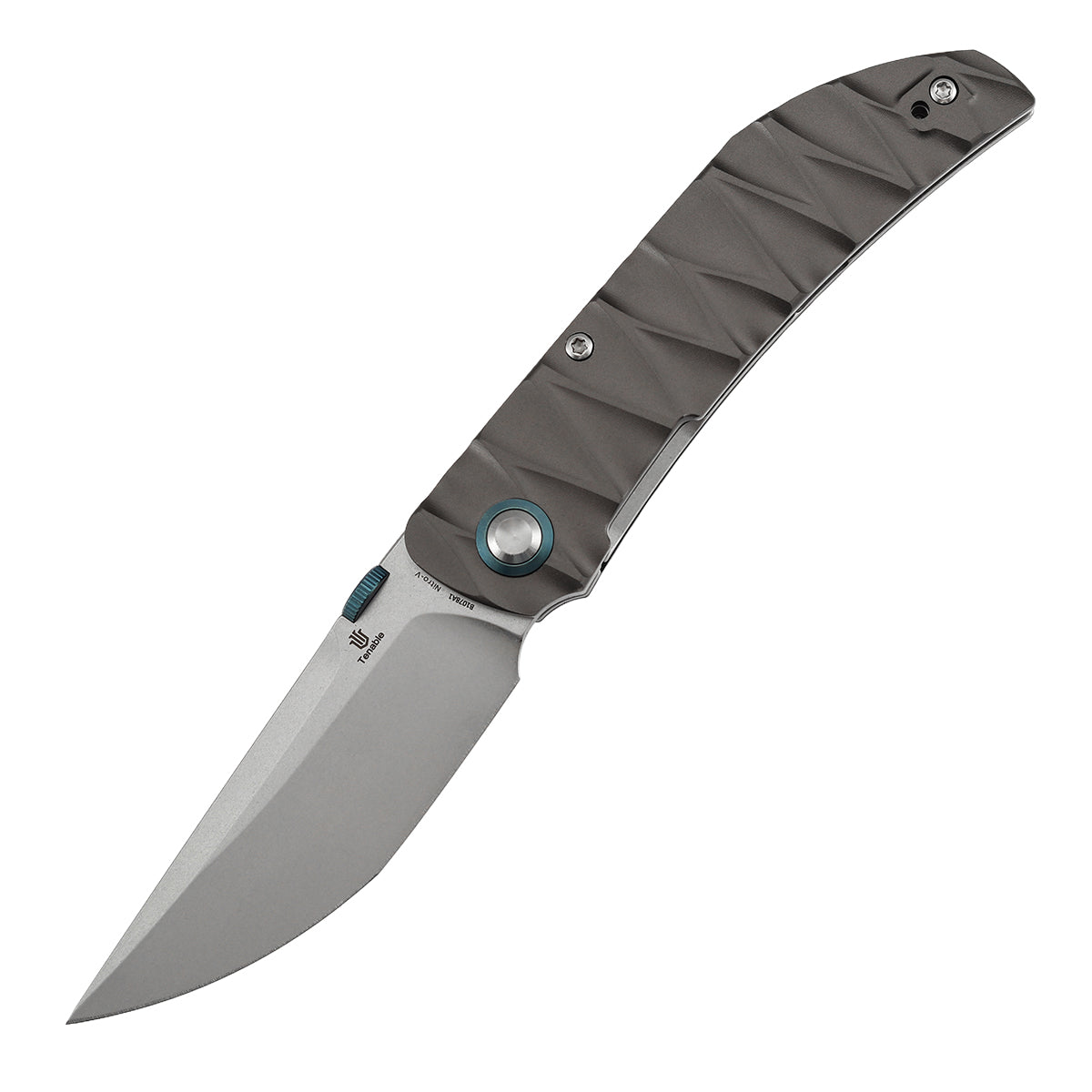 Tenable Tarkin Liner Knife | 3.4" Nitro-V Blade | Gray Aluminum Handle | Matthew Christensen Design | B1078A1