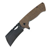 Tenable Leviathan Folding knife | 3.9" Blackwash D2 Blade | Brown Micarta Handle | Warhawk Knives Design - B1083A4