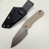 Tenable Loki Fixed Blade Knife |2.99" Gray TiCn Coated D2 Blade | Light Sand G10 Handle | Steven Dunnuck Design | G1058A1