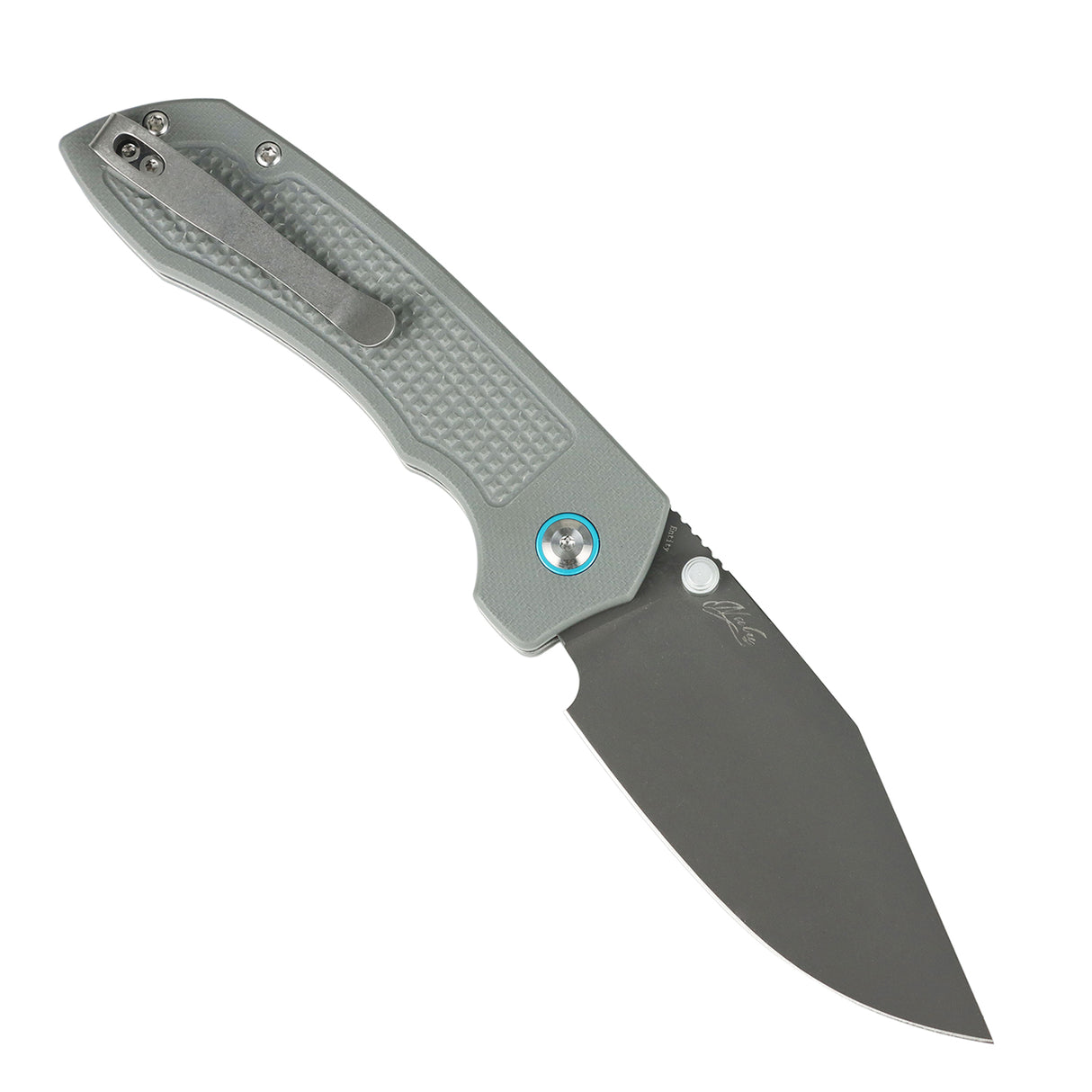 Tenable Entity Top Liner Lock Folding Knife | 3.52“ Gray TiCn Coated 14C28N Blade | Gray G10 Handle | Nalu Knives Design - B1036H1