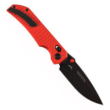 Tenable Eaglestrike | Cross Bar Lock | 3.73'' Black Stonewashed Nitro V Blade | Red Anodized Aluminum with Diamond Texture Handle | James Lowe Design-B1095V7