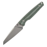 Parr Fixed Blade Knife - 3.12'' Stonewashed 14C28N Blade| Green Micarta Handle | Jonathan Styles - G011B5
