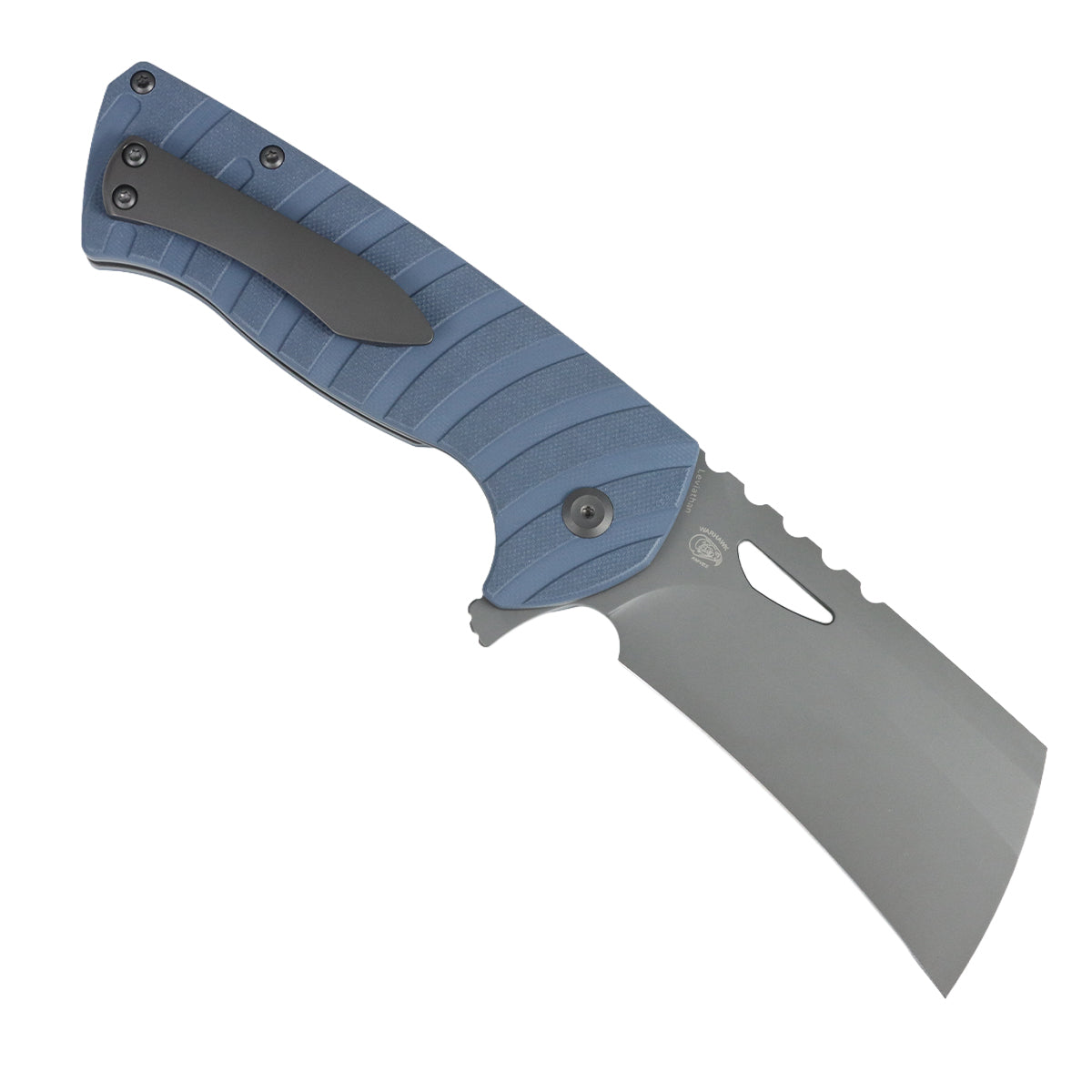 Tenable Leviathan Folding knife | 3.9" Gray TiCn Coated D2 Blade | Slate Blue G10 Handle | Warhawk Knives Design -B1083A1
