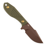 Tenable Tiny Dancer Fixed Blade Knife | 3.17" Rose Gold D2 Blade | Olive Green G10 Handle | JB Stout Design | G014A7