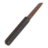 Tenable Foosa Fixed Blade Knife - 3.06'' Rose Gold D2 Blade | Black Micarta Handle | Rolf Helbig - G2020A1