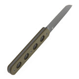 Tenable Foosa Fixed Blade Knife - 3.06'' Gray TiCn Coated D2 Blade | Olive Green G10 Handle | Rolf Helbig Design - G2020A4