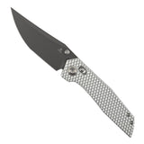 Tenable Deadite Cross Bar Lock Knife | 3.52" Gray TiCn Coated 14C28N Blade | Silver Aluminum Handle | TuffKnives Design - B1081V2
