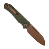 Tenable Rango Folding knife | 3.41" Rose Gold 14C28N Blade | Olive Green G10 Handle | Steven Kastner Design - B1120A2