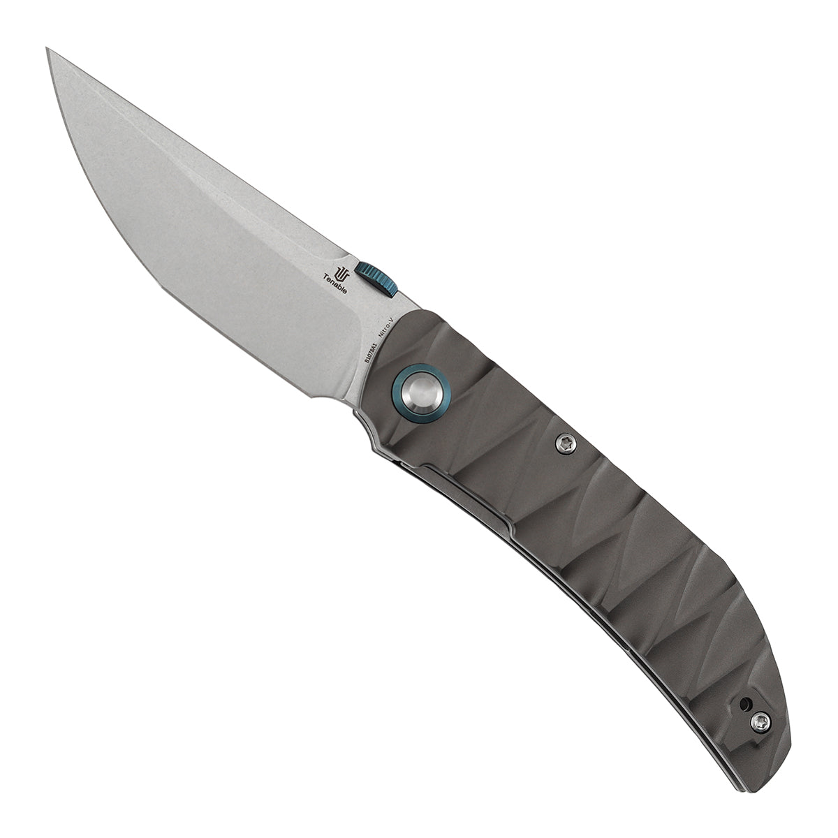 Tenable Tarkin Liner Knife | 3.4" Nitro-V Blade | Gray Aluminum Handle | Matthew Christensen Design | B1078A1