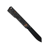 Tenable Riflestock Lock Back Folding knife | 2.34" Blackwash Nitro V Blade | Shred Carbon Fiber Handle | Nick Swan Knives Design - B2131S2