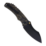 Tenable Pelican XL Folding knife | 3.5" Black TiCn Coated Nitro V Blade | Carbon Fiber with Copper Foil Handle | Kmaxrom Design Design - B0018A4