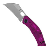 Pre-Order： Ships by Aug. 10 | Tenable Osprey Folding Knife | 2.22" Stonewashed Nitro-V | Purple PC Handle | Triple Stripe Knives Design - B2087A1