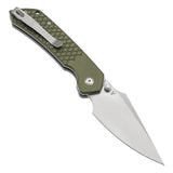 Pre-Order: Expected to be shipped on Sept.22rd -Tenable Fenrir Top Liner Lock Folding Knife| 3.4“ Stonewashed Nitro-V Blade | Green Anodized Aluminum with  Fishscale Texture Handle | Sparrow Knife Design | B1034H7