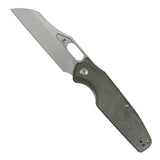 Tenable Tuckamore Folding Knife | 3.54" Stonewashed Nitro V | Green Micarta | Jonathan Styles Design - B1052A1