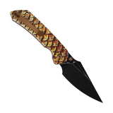 Tenable Fenrir - Exclusive Limited Edition for Christmas | Top Liner Lock | 3.4" Mirror DLC Nitro-V | Jade G10 with Pinecone Pattern Handle | Sparrow Knife Design - B1034H23