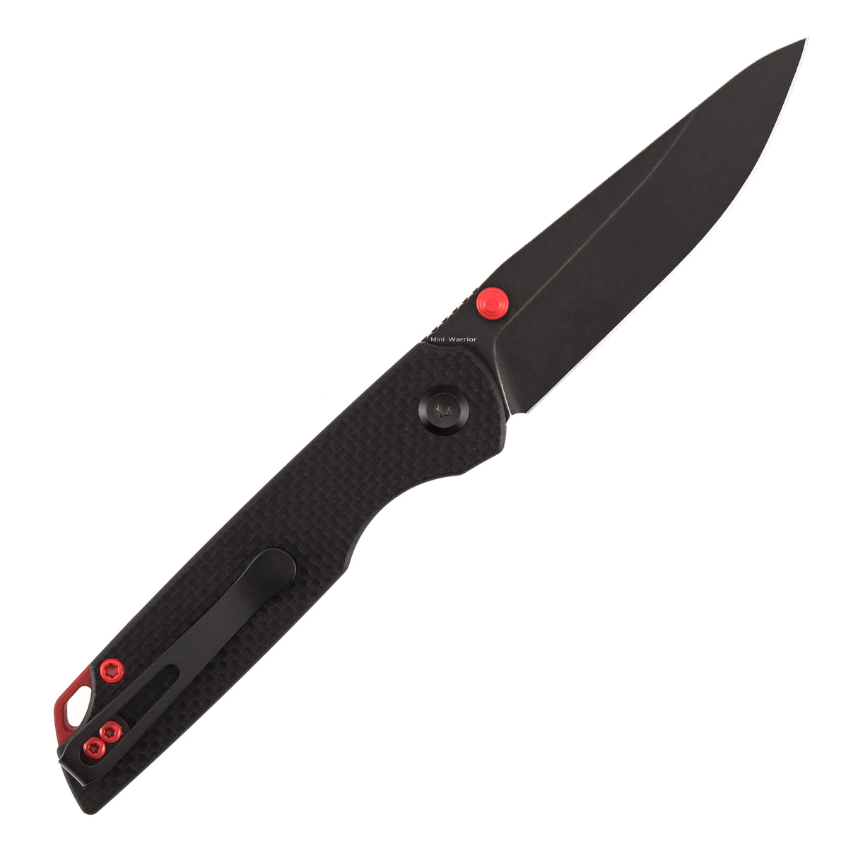 Tenable Mini Warrior Liner Lock Knife | 2.9" Blackwash Nitro-V Blade | Black G10 Handle | Kim Ning Design - B2005A1