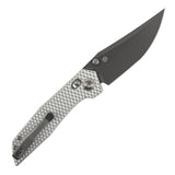 Tenable Deadite Cross Bar Lock Knife | 3.52" Gray TiCn Coated 14C28N Blade | Silver Aluminum Handle | TuffKnives Design - B1081V2