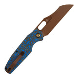 Tenable Tuckamore Folding Knife | 3.54" Rose Gold Nitro V | Blue & Yellow Vortex Micarta | Jonathan Styles Design - B1052A3