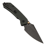 Available on Walmart - Tenable Fenrir Top Liner Lock Folding Knife| Green Micarta Handle | 3.48“ Blackwashed Nitro-V Blade | Sparrow Knife Design | B1034H4