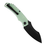 Tenable Pelican XL Folding knife | 3.5" Black TiCn Coated Nitro V Blade | Glow-in-the-Dark Green G10 Handle | Kmaxrom Design Design - B0018A1
