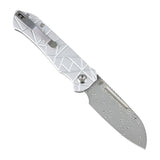 Tenable Rango Folding knife | 3.41" Water Ripple Damascus Blade | Silver Aluminum Handle | Steven Kastner Design -B1120A4