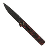 Tenable Kitpu Folding Knife | 2.9'' Blackwash Nitro-V Blade | Black & Red G-Mascus Handle | Jonathan Styles Design - B2123A4