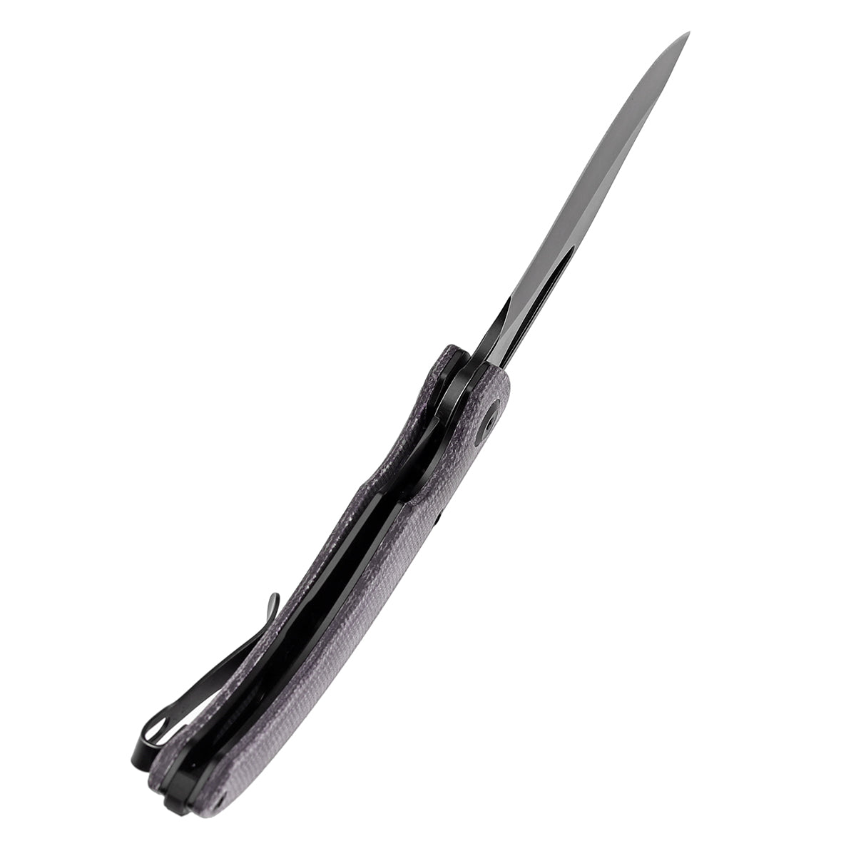 Tenable Gideon Folding Knife Purple Micarta Handle (3.5'' Blackwash Nitro V Blade) Dead Sober Design--T1119A4