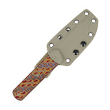 Tenable Foosa Fixed Blade Knife - 3.06'' Stonewashed D2 Blade | Vortex Micarta Handle | Rolf Helbig - G2020A2
