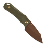 Tenable Loki Fixed Blade Knife | 2.99" Rose Gold D2 Blade | Olive Green G10 Handle | Steven Dunnuck Design | G1058A3