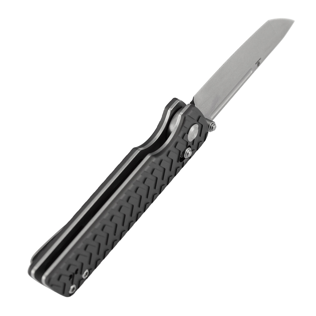 Tenable Anomaly Cross Bar Lock Knife | 3.14" Stonewashed Nitro-V Blade | Gray Aluminum Handle| Pinkerton Knives Design - B2038V1