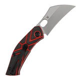 Pre-Order ：Ships by Aug. 10 | Tenable Osprey Folding Knife | 2.22" Stonewashed Nitro-V | Twill Carbon Fiber & Red G10 Handle | Triple Stripe Knives Design - B2087A3