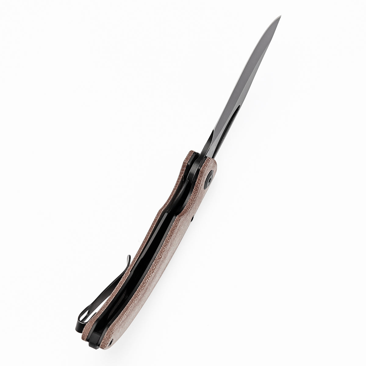 Tenable Gideon Folding Knife Brown Micarta Handle (3.5'' Blackwash Nitro V Blade) Dead Sober Design--T1119A2