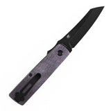Tenable Higonokami Folding Knife | 3.02'' Black Stonewashed D2 Blade | Purple Micarta Handle | Goran mihajlovic Design | B2135A1