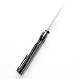 Tenable Eaglestrike Cross Bar Lock Folding Knife Black Micarta Handle (3.73'' Satin Nitro-V Blade) James Lowe Design-T1095V1