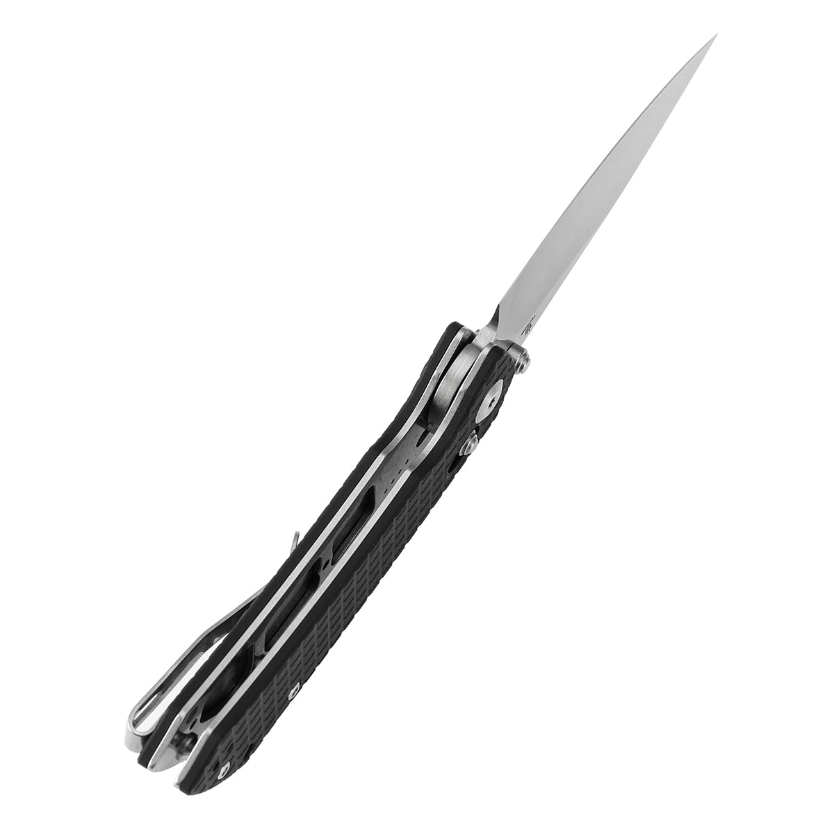 Tenable Fenrir Cross Bar Lock Folding Knife| Black G10 with Frag Pattern| 3.49“ Stonewashed Nitro-V Blade | Sparrow Knife Design | T1034V7