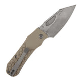 Tenable Loki Liner Lock Knife | 3.0" Water Ripple Damascus Blade | Brown G10 Handle | Steven Dunnuck Design - B1058A3