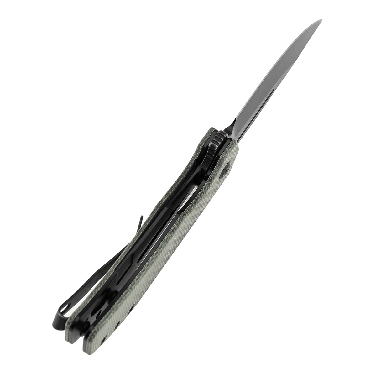 Tenable Orion Liner Lock | Green Micarta Handle | 3.07" Blackwashed 14C28N | JB Stout Design | B1089A3
