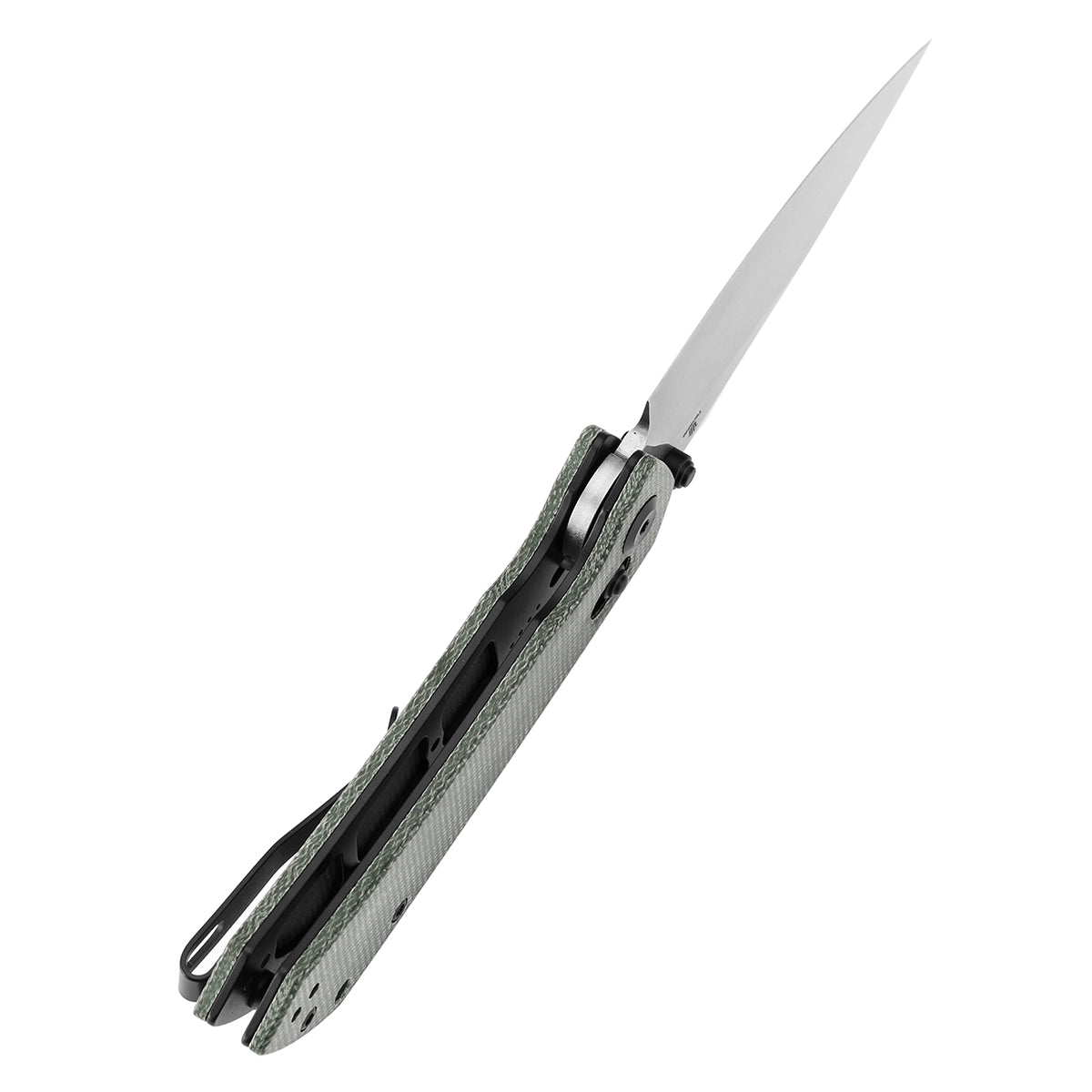 Tenable Fenrir Cross Bar Lock Folding Knife| Green Micarta | 3.49" Stonewashed Nitro-V Blade | Sparrow Knife Design | T1034V1