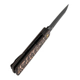 KANSEPT Higonokami | Liner Lock | 3.02'' 154CM Blade | Copper Carbon FIber Handle | Goran mihajlovic Design | T2135A2