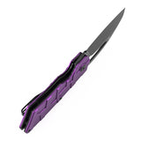 Tenable Goblin L Folding Knife | 3.24'' Blackwash 14C28N Blade | Purple Anodized Aluminum with Amphibian-inspired Geometric Texture Handle | Marshall Noble Design | B3016A3