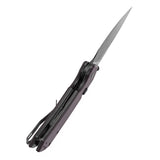 Available on TikTok & Walmart-Tenable Fenrir Top Liner Lock Folding Knife| Purple Micarta | 3.48“ Blackwashed Nitro-V Blade | Sparrow Knife Design | B1034H1